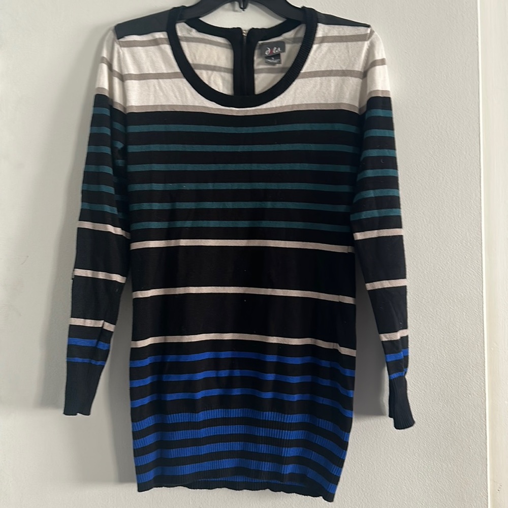 Dots Striped Sweater Tunic